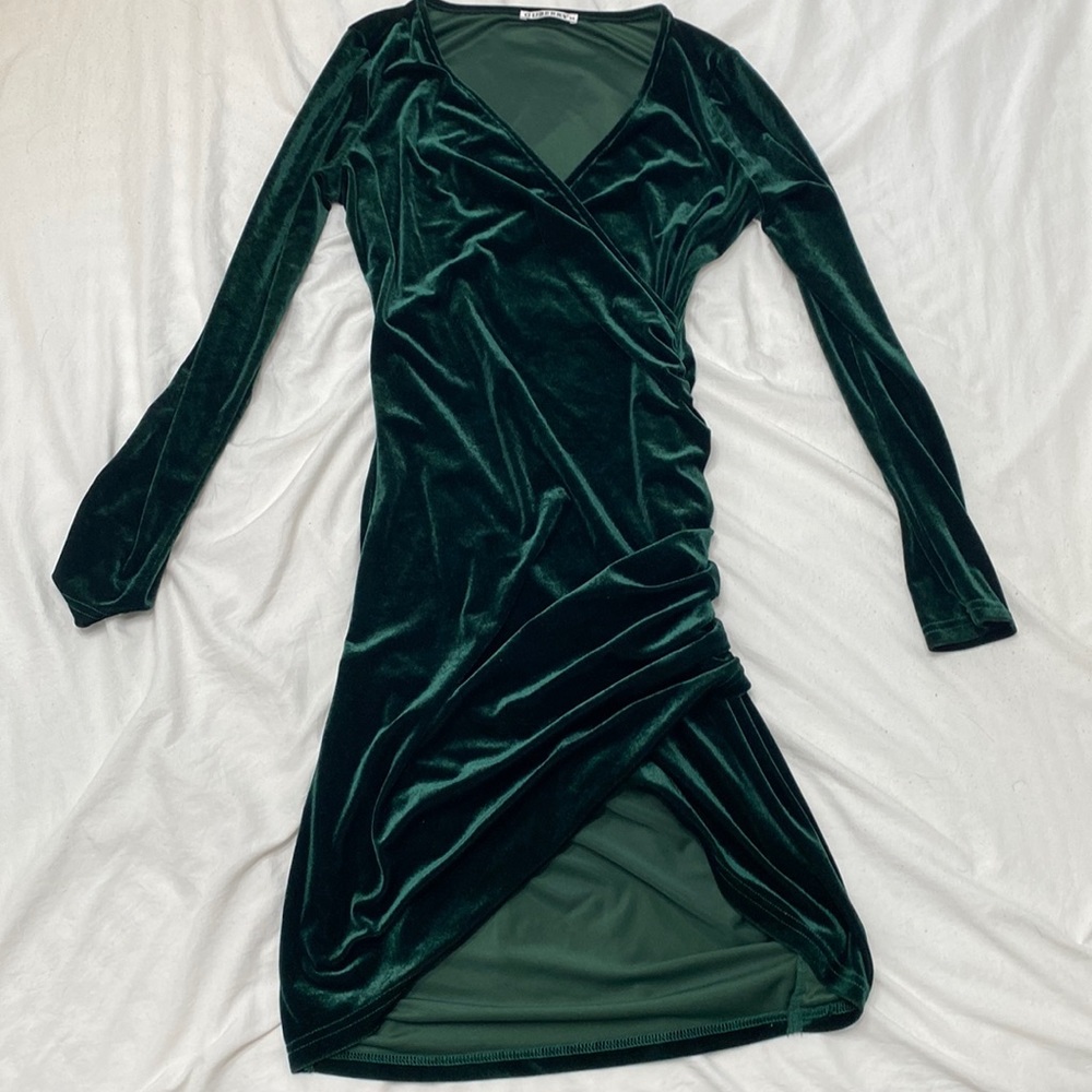 Guberry Women’s V Wrap Satin Dress